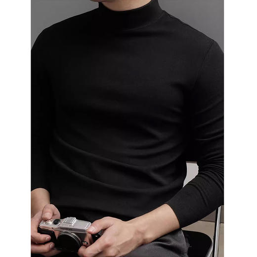 裁缝学苑MH04半高领打底衫纸样男装秋冬季新款德绒内搭中领上衣样板 商品图3