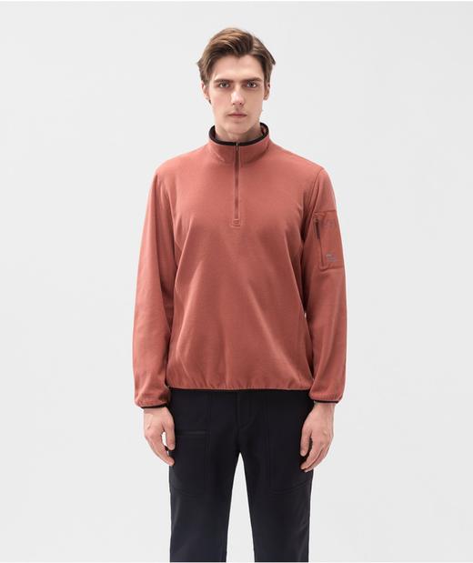 海丽汉森男款POLARTEC抓绒半高拉链长袖宽松套头衫 商品图0