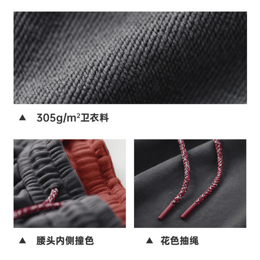 马登深灰色针织阔腿直筒垂感抽绳卫裤宽松休闲香蕉长裤子女士秋冬 商品图3