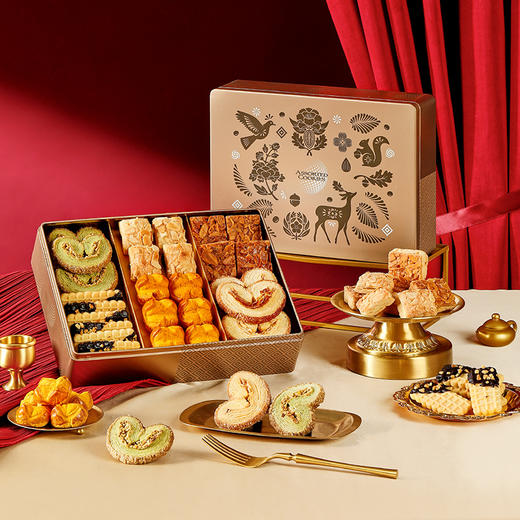 【酥韵六重奏】悠享时牛奶搭档低糖红豆黄油蛋黄酥零食办公室休闲下午茶传统糕点饱腹六种口味350g 商品图2