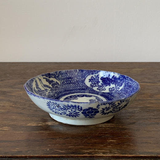 【苏州】日本老青花手作盘 X1372 商品图0