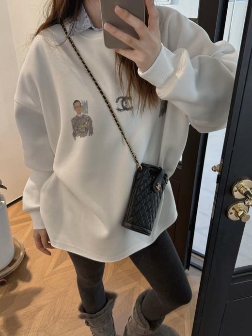 限定款涂鸦素描加绒卫衣 商品图6