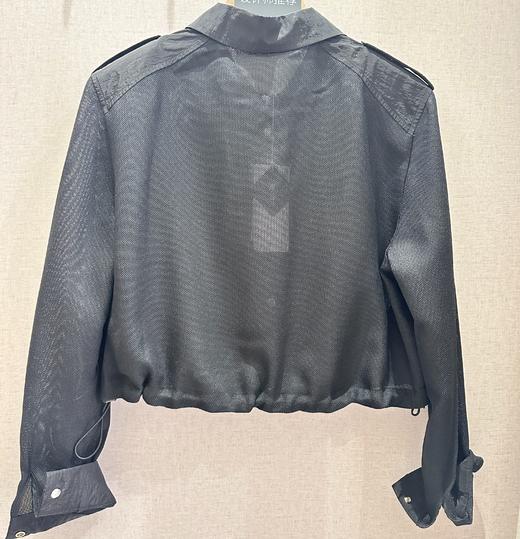 NC翻领撞料拼接长袖外套50628（黑）秋季153030110321 商品图1