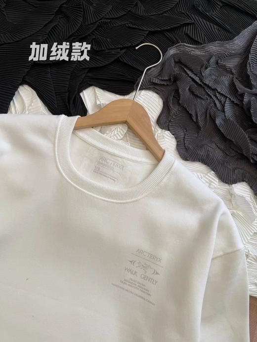 D121625冬季新款印花logo加绒圆领长袖卫衣男女同款 商品图6