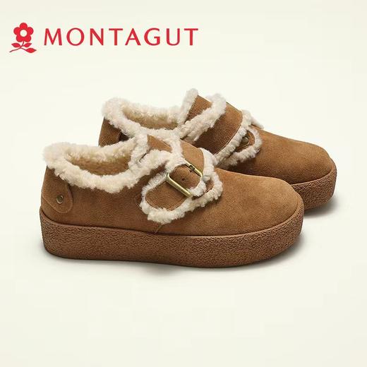 D121689加绒勃肯鞋女复古休闲百搭厚底毛毛女鞋 商品图4