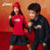 【商场同款】ASICS/亚瑟士儿童2026新年款撞色拼接连帽卫衣舒适 商品缩略图0