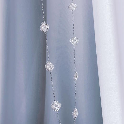 甄珠贝 纯手工精制 四叶草+雪花系列 淡水ji光正圆珠 商品图2