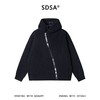 SDSA男士秋冬新款痞帅男装潮牌撞色竖纹设计斜拉链连帽卫衣外套 商品缩略图0