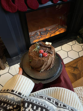 圣诞法国黑巧草莓