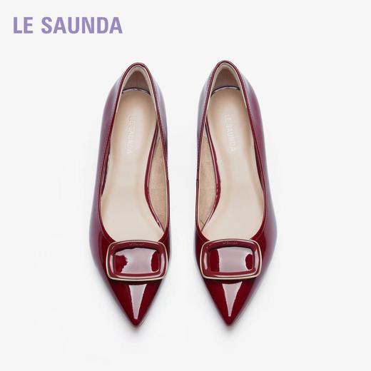 莱尔斯丹时尚通勤小方头饰扣浅口细高跟6T52303 - BOP 商品图1