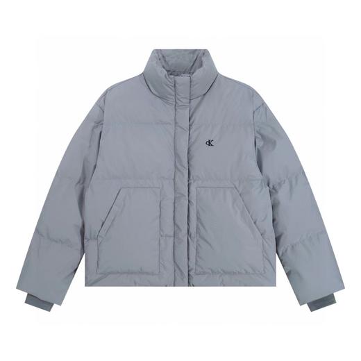 D121672小标刺绣大口袋女款立领鸭绒羽绒服 商品图2