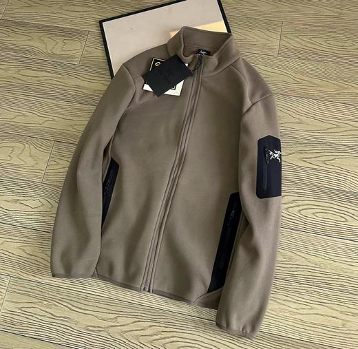 D121634冬款男士三色立领户外保暖抓绒开衫外套 商品图4