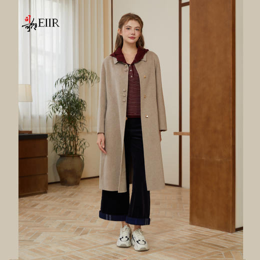 司歌条纹连帽弹力收腰休闲卫衣女秋冬T921284X 商品图2