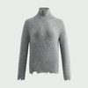 【JASON WU】(山羊绒)秋冬新品高领毛边设计打底外穿针织衫 商品缩略图1