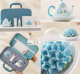 绣球花香薰梨形壶套装