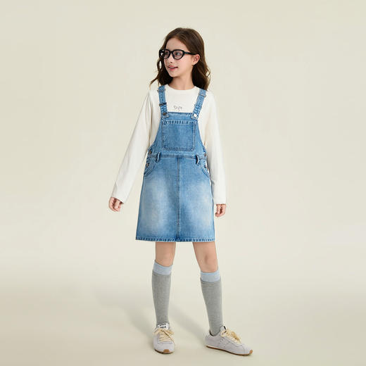 笛莎Deesha 童装女童连衣裙2026春新款可调节牛仔背心裙 商品图2