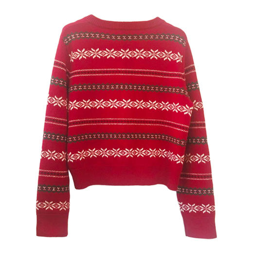 VIVIAN LIU薇薇安刘V2566305冬女装新款时尚费尔岛毛织开衫 商品图1