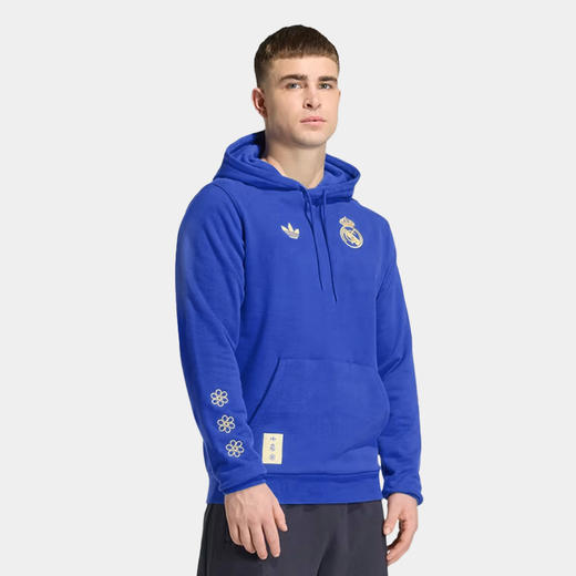 小李子ADIDAS阿迪达斯皇马足球运动休闲连帽卫衣成人男JZ2237 商品图2