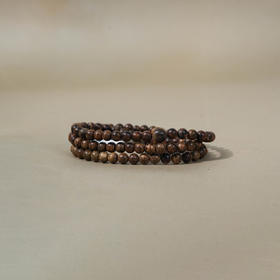 中国沉香文化博物馆 达拉干野生沉香珠链手串0.6cm*108颗*15.3g（九分沉）