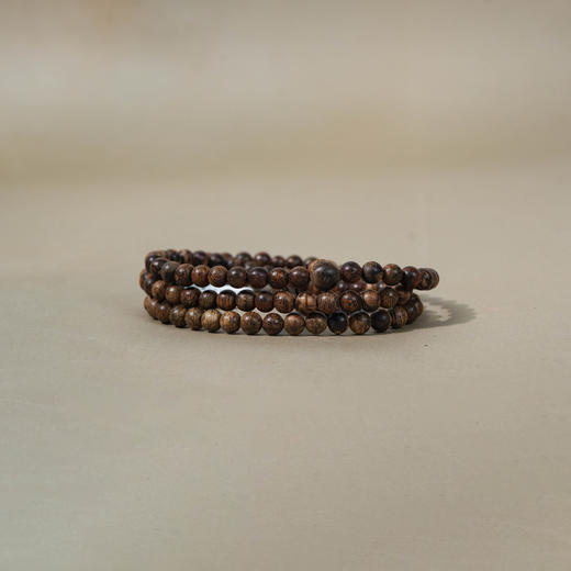 中国沉香文化博物馆 达拉干野生沉香珠链手串0.6cm*108颗*15.3g（九分沉） 商品图0
