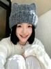 D121637冬日出片神器显脸小超可爱猫耳朵毛线帽子 商品缩略图2