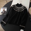 D121627北欧风费尔岛提花高领插肩袖宽松加厚针织毛衣女 商品缩略图10
