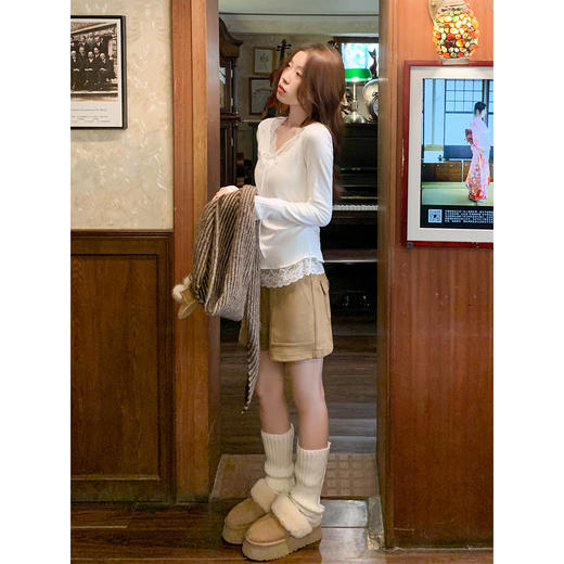 <曾小咸推荐>现货秒杀 ！微信超特价！ 韩系咖色高腰短裤 日常159.99 立减70 秒杀89.99！！ 商品图2