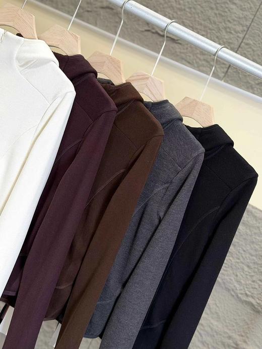 D121678羊毛半拉链蓄热锁温保暖空气层连帽卫衣 商品图1