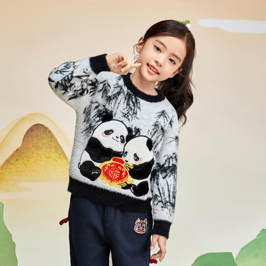 笛莎Deesha 观山见女童毛衣 商品图0