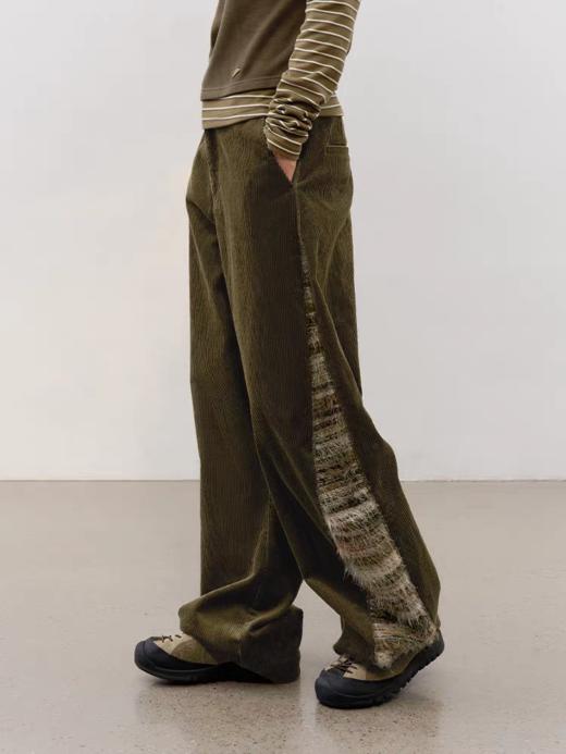 半圆/D57131199/灯芯绒侧面拼接亲肤柔软休闲长裤 商品图2