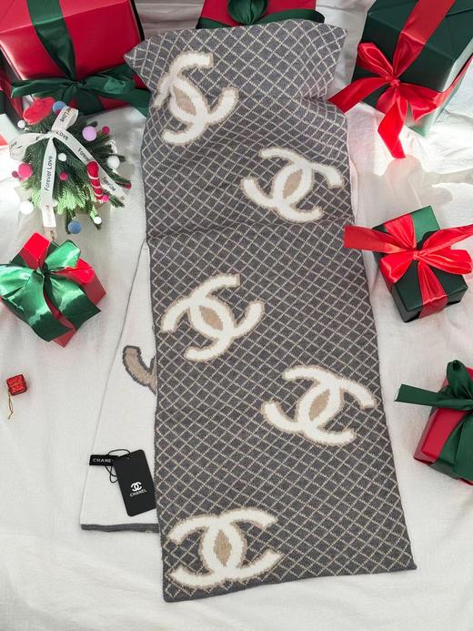 D121693多功能用途披肩围巾两不误菱格双面围巾 商品图1