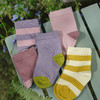【5双装】迷你巴拉儿童袜子男女童宝宝条纹中筒袜柔软棉弹萌趣 商品缩略图2