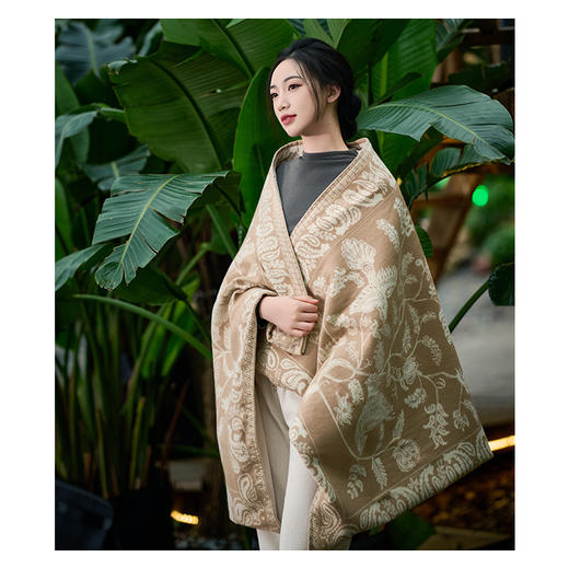 【第二代发热披肩 】MERF云裳吉祥发热披肩MF-2502 碳纳米管发热 升温快 热感均匀 待机更长 耐水洗 五区位发热 三档调温 商品图1