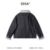 SDSA男士秋冬新款痞帅男装美式复古毛领牛仔夹克外套百搭宽松简约 商品缩略图4