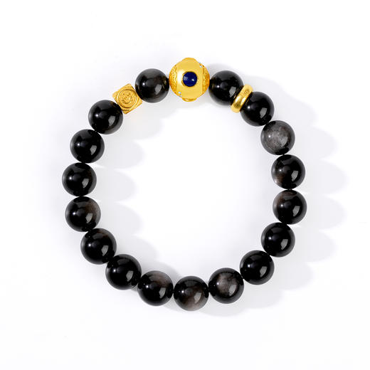 好运连珠 黑曜石水行手串 商品图5