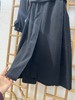 「断码清仓」黑色系带收腰翻领真丝风衣 L码 ZFYY247 商品缩略图3