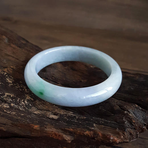 【天然正品】A货翡翠天然精品正桩细腻无纹裂糯种春彩紫罗兰飘辣阳绿 55.5号翡翠手镯  071225HS33 商品图2