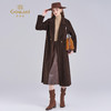 2025乔万尼新品冬100%羊毛复古暖棕鎏金格调系带羊毛大衣ED4A771 商品缩略图3