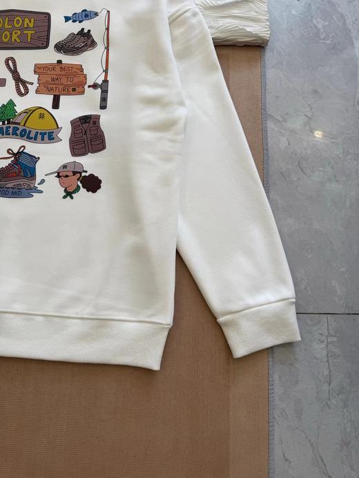 D121624后背多标识印花加绒圆领长袖卫衣男女同款 商品图8