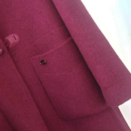 VIVIAN LIU薇薇安刘A2559319秋女装新款立领皮扣中长款大衣 商品图3