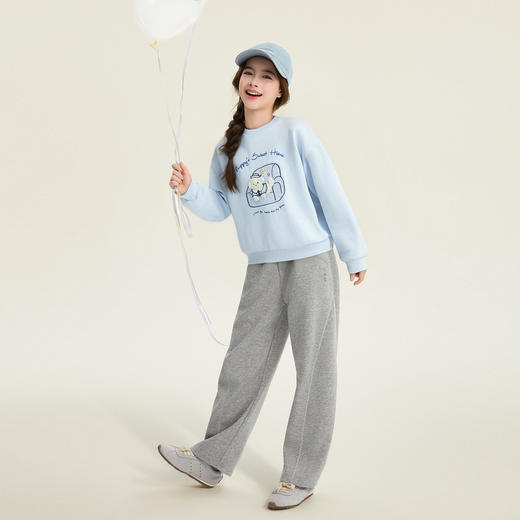 笛莎Deesha 童装女童卫衣2026春新款趣味小狗圆领卫 商品图2