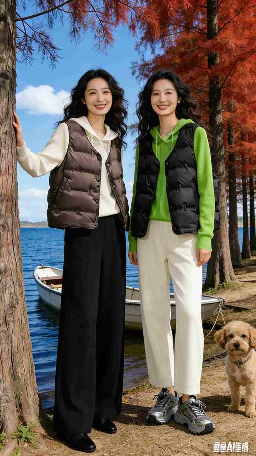 58L102羽绒V领背心，国标90绒子，鸭绒 商品图7