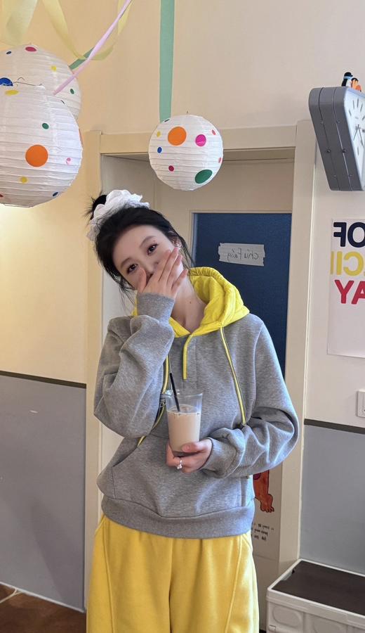 时尚撞色连帽卫衣 商品图7