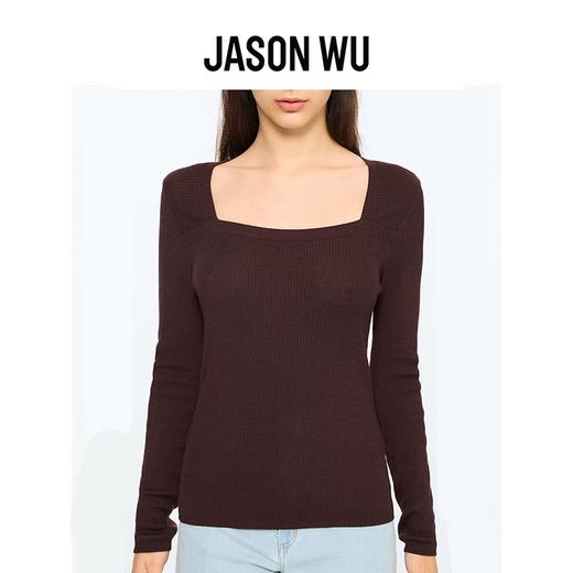 【JASON WU】方领羊毛复古百搭内搭通勤上衣针织衫女 商品图0