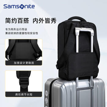 新秀丽（Samsonite）双肩包电脑包男女16英寸商务通勤背包大容量出差旅行书包轻便时尚 商品图3