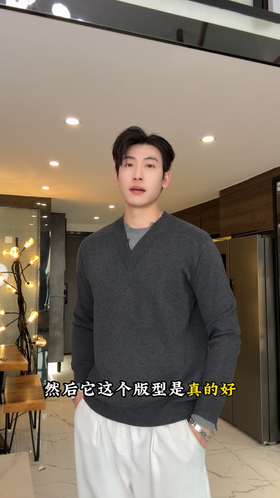 SDSA男士秋冬新款痞帅男装韩版拼接撞色勾破圆领毛衣百搭时尚上衣