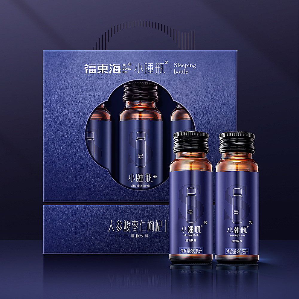 【福东海】人参枣仁枸杞原液180毫升（30毫升x6）8种原材原液熬夜常备