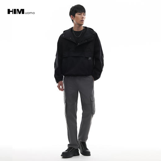 HIM漢崇 舒适宽松休闲裤潮流工装大口袋抽绳百搭长裤男 2025秋季 商品图1