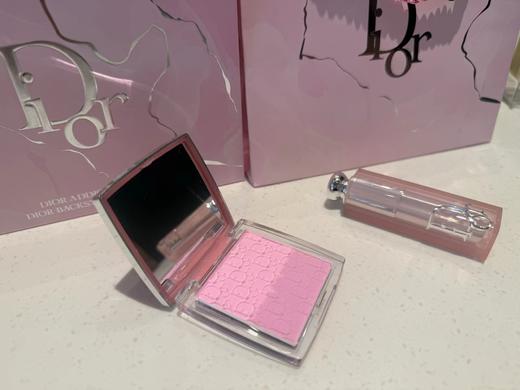 D121620粉色大理石单色腮红+变色唇膏彩妆两件套 商品图4