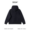 SDSA男士秋冬新款痞帅男装潮牌撞色竖纹设计斜拉链连帽卫衣外套 商品缩略图4